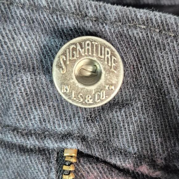 LEVIS Signature Faded Black Skinny Jeans Size Womens  12 - Picture 6 of 11